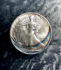 1991 American Silver Eagle 1 oz .999 Nice Rainbow Toning!