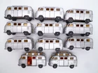 VINTAGE MATCHBOX LESNEY No.34c VOLKSWAGEN SPLIT SCREEN CAMPER VANS BUS x11 1967