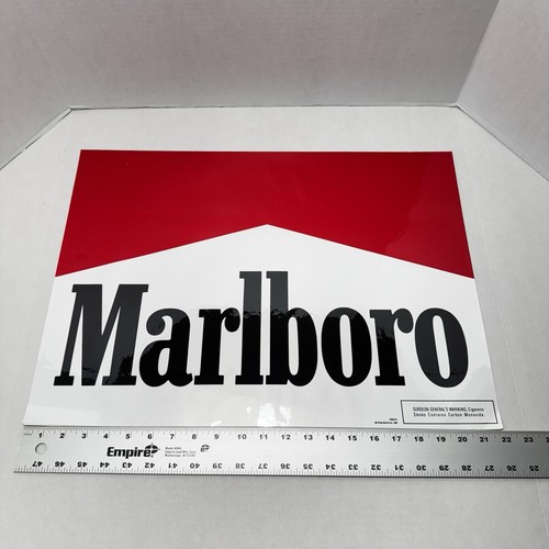 Vintage Marlboro Fenster Tür Werbung 90’s Decal Sticker Schild 22”x16” Neu aus altem Lagerbestand - Bild 7 von 10