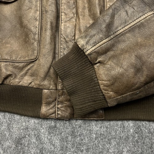 Vintage Orvis Lederjacke Herren 2XL Distressed Braun Bomber Fliegenfischen Schulen - Bild 8 von 20