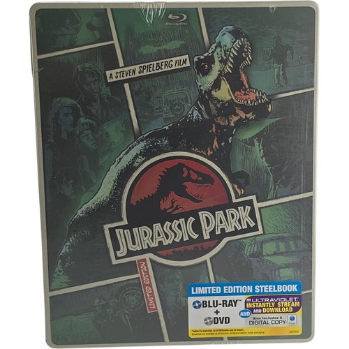 Jurassic Park 1993 Steelbook Blu-Ray + DVD Limited Steven Spielberg 2013 Free - Picture 2 of 10