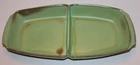 Vintage Frankoma Prairie Green 5QD Divided Serving Dish