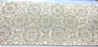 Christmas Beaded Table Runner White Pearl Silver Snowflakes New 36" Tahari NWT