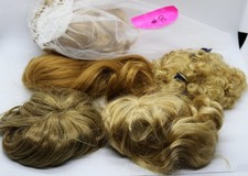 VINTAGE 5 PCS DOLL WIGS BLONDE GINGER SMALL MEDIUM USED NEW 8