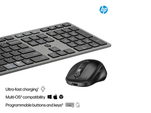 HP 725 Multi-Device Rechargeable Wireless Keyboard and Mouse Combo - Picture 6 of 7