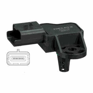 MANIFOLD PRESSURE MAP SENSOR INTAKE MANIFOLD DELPHI PS10190 P NEW OE REPLACEMENT - Picture 2 of 5