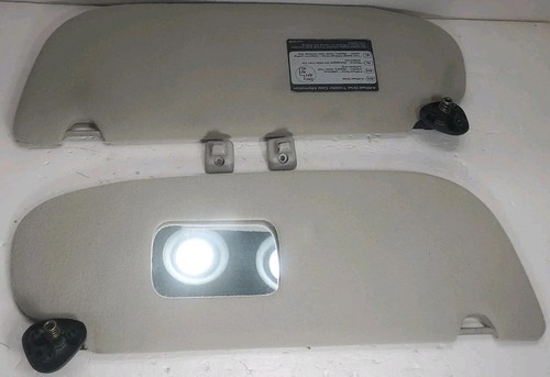 1994-2001 Dodge Ram 1500 2500 3500 Left & Right Sun Visors Pair Cloth OEM Gray