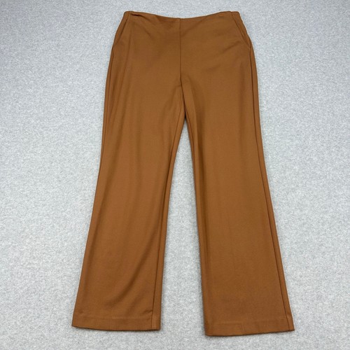 Maison d' Amelie Dress Pants WMNS L Brown High Rise Wide Leg Neutral Minimalist - Picture 1 of 13