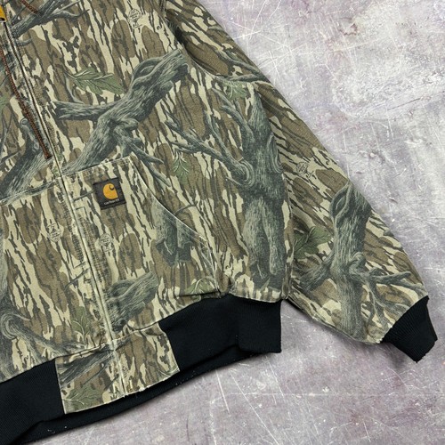 Chaqueta Carhartt De Colección Para Hombres Camuflada XL Roble Mossy Chaqueta de Trabajo con Capucha JR345 90s 2302 - Imagen 4 de 7