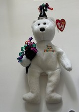 White 2005 Ty Beanie Baby Babies Original 2006 Happy Year Bear 13 Gen 40309
