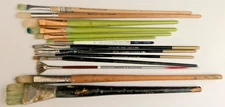 Lot of 14 Vtg Loew - Cornell / Da Vince & Others Artists Paint Brushes