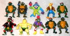 Lot #3 Random Vintage Teenage Mutant Ninja Turtles figures - ALL INCOMPLETE