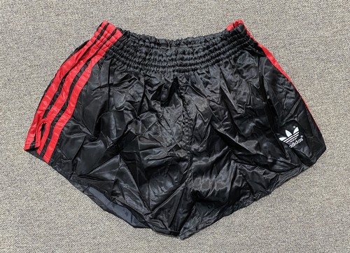 Vintage Adidas Shorts glanz Beckenbauer racer sprinter Hose 80s D5 Nylon