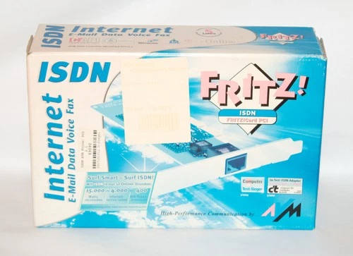 AVM Fritz! Card PCI ISDN Controller Modem in OVP mit Software