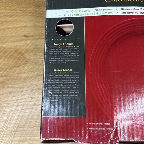 4 Oneida Culinaria Chili Red Dinner Plates 10.75” Serving Kitchen Utensils Round - Picture 13 of 13