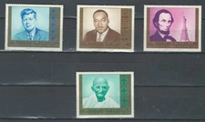 SHARJAH ARAB EMIRATES UAE KENNEDY GANDHI LINCLON  MNH SET STAMPS  LOT(SH 677)