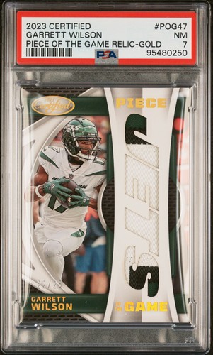 2023 PANINI CERT PIECE OF THE GAME RELIC GOLD #POG47 GARRETT WILSON 22/25 PSA 7 - Picture 1 of 2