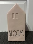 Rae Dunn By Magenta Pale Pink Ceramic House Shaped Flower Vase BLOOM