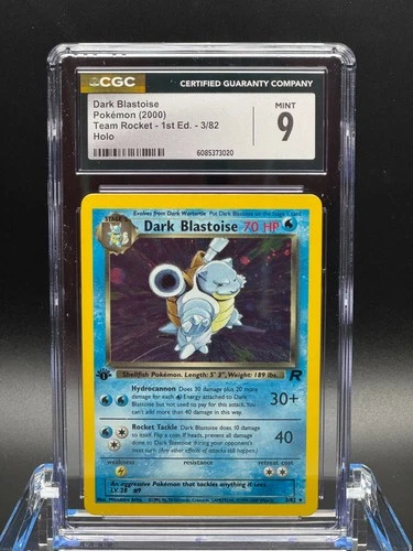 CGC 9 MINT ✨ - Dark Blastoise 3/82 Team Rocket 1st Edition Holo
