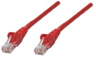 Intellinet Network Patch Cable, Cat5e, 0.5m, Red, CCA, U/UTP, PVC, RJ45, Gold Pl