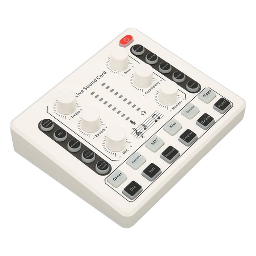 Live Sound Card Multiple Sound Effects Voice Changing Mini Sound Mixer Board NEW - Afbeelding 9 van 12