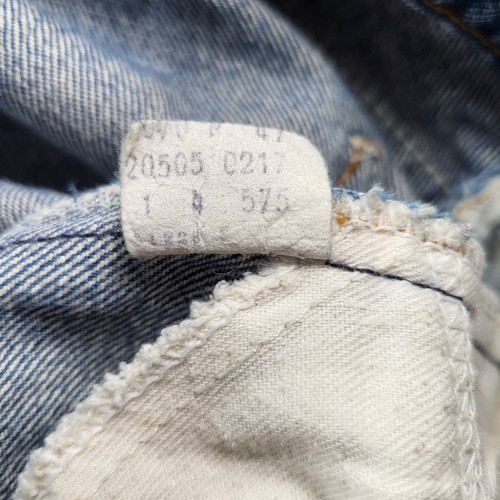 Vintage Levis Jeans Mens 36x32 Orange Tab Blue Straight Made in USA Distressed - Picture 9 of 24