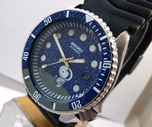 Seiko Ceramic Snoopy In Space Moonwatch Automatik Taucher Datum Uhr Custom 7002 - Bild 13 von 24