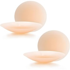 2 Pairs Nippleless Cover Pasties Women Reusable Adhesive Silicone Nipple Round