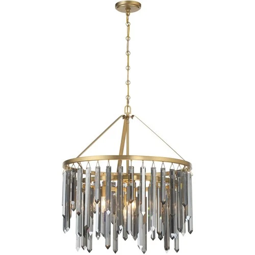 Crystorama GEM-7004-MG-SS Gemma Chandelier Modern Gold - Picture 1 of 7