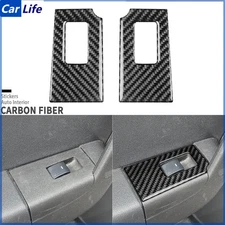Real Carbon Fiber Rear Door Window Lift Switch Panel Cover For Ford Focus 08-11