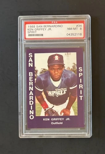 KEN GRIFFEY JR. 1988 San Bernardino Spirit Card #34 - PSA 8 - #V121125D
