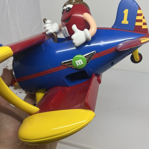 M & M's High Flyers Barnstorming Red Airplane M & M Candy Dispenser Large 11” - Picture 16 of 19