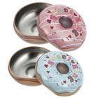 2 Stück Donut-förmige Boxen, Pralinenschachtel, elegante leere Weißblechdosen
