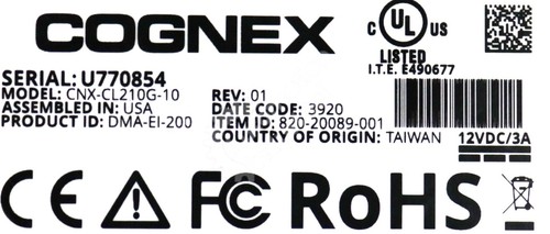 DMA-EI-200 By Cognex CNX-CL210G-10 Monitoring Tool Edge Intelligence Series NSFP - Picture 2 of 2