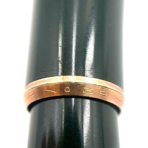 Montblanc No.32 Green & Gold 14K 585 Fountain Pen - 第 6/9 張圖片