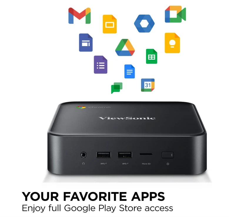ViewSonic NMP760 Chromebox, Chrome OS, Google Play Store, 8GB Memory, 64GB eMMC - Image 3 of 4