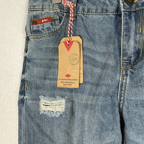 Women's Lee Cooper Jeans – Size 14 Mid Rise Distressed Blue Denim Casual Trendy - Picture 10 of 14