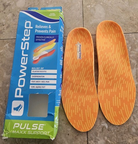 PowerStep Pulse Maxx Support Insoles Men’s Size 8-8.5 Womens 10-10.5