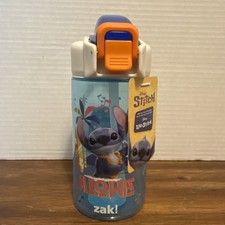 NWT Zak Stitch/Lilo  Stitch 16Oz Reusable Leakproof Plastic Water Bottle