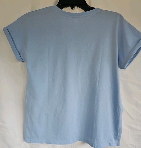 Girls XL, 16 Adidas Logo Graphic T-Shirt Color Clear Sky NEW - Picture 3 of 3