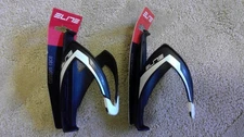 Elite Custom Race Water Bottle Cages Black Matte and White: 2 or Pair of Cages