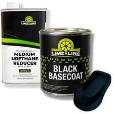 LiME LiNE Automotive Black Basecoat with Urethane Reducer Quart Combo Pack