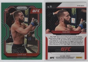 2021 Panini Prizm UFC Green Prizm Dan Ige #70 Rookie RC