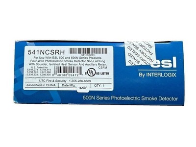 ESL/GE/Interlogix 541NCSRH Fire Alarm Smoke Detector (NEW IN BOX)