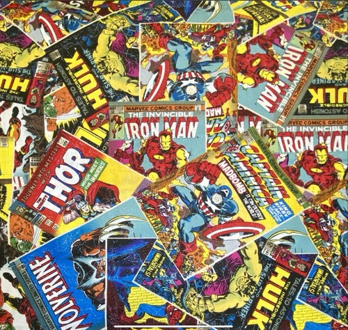 Marvel Camelot Fabric Iron Spider Man Thor Wolverine Hulk Captain America 2 Yds - Picture 4 of 6