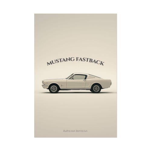 Ford Mustang Fastback Poster – Classic Muscle Car Wall Art Print, Vintage Decor - Picture 8 of 30