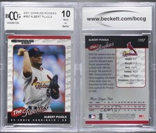 2001 Donruss The Rookies Albert Pujols #R97 BCCG 10 Mint or Better RC