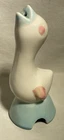 Vintage Shawnee Pottery Pie Bird Vent  5” Blue Pink & White Bird