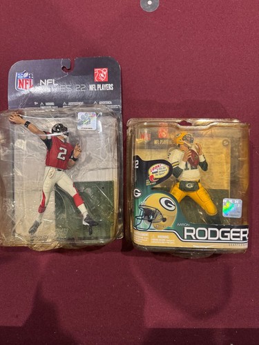 Matt Ryan McFarlane Falcon & Aaron Rodger Actionfiguren - gebraucht -