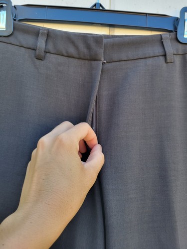 Theory Womens Charcoal Grey Classic Elegant Career Pants Wool Blend Size 6 - Picture 3 of 11